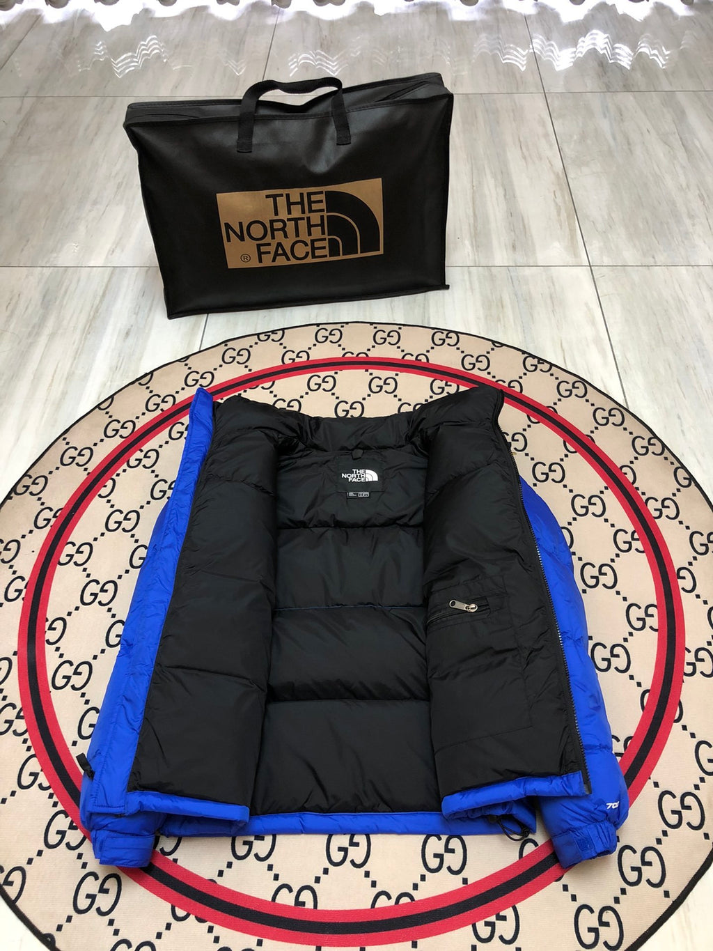 The North Face Blue Black 1992 Nuptse 700 Fill Power Down Jacket