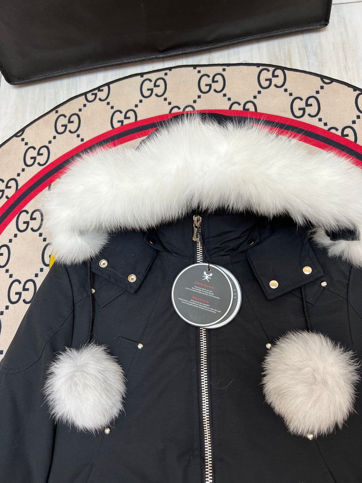 Moose Knuckles Black Long Down Parka