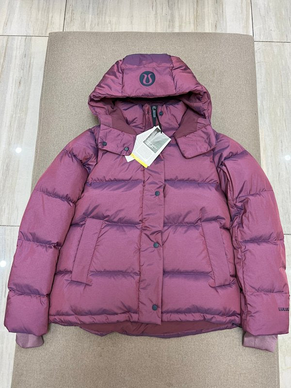 Lululemon Bordeaux Hooded Puffer Down Jacket