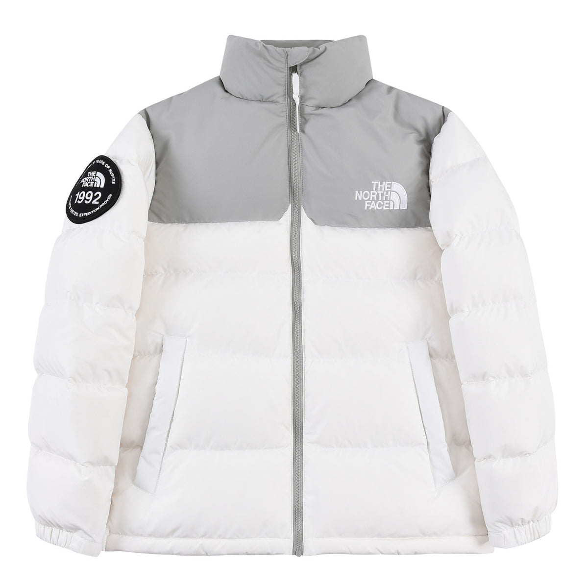 The North Face White Grey Two-Tone 1992 Nuptse Down Jacket