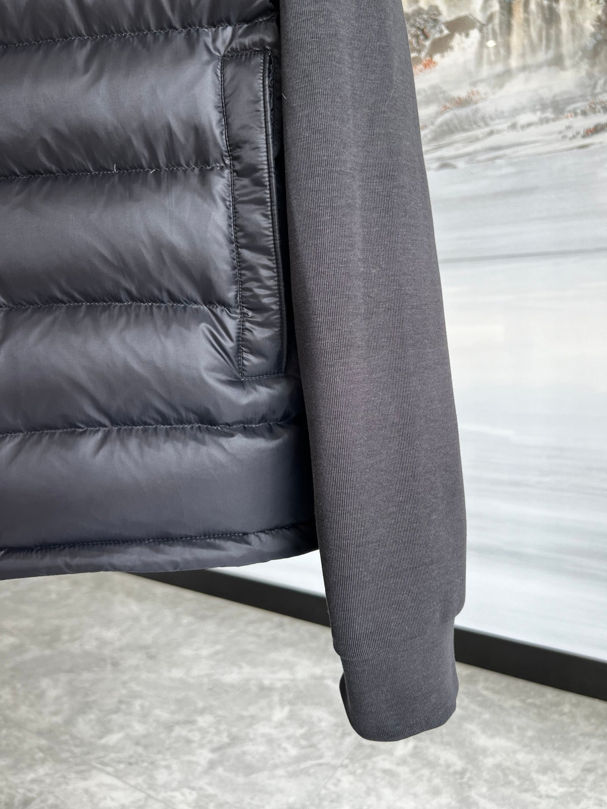 Moncler Black Down Knit Hybrid Vest