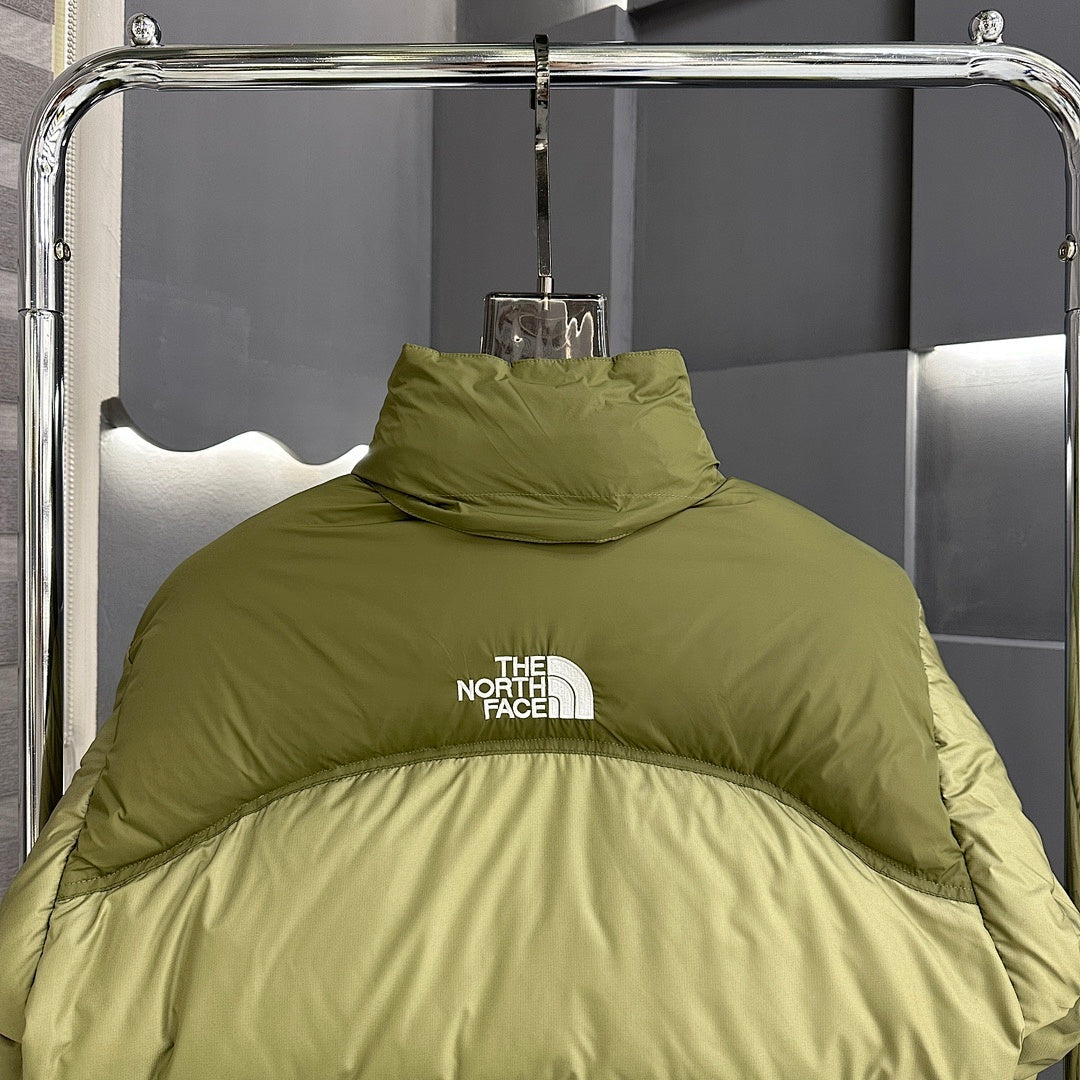 The North Face Olive Green Nuptse 700 Fill Power Down Jacket