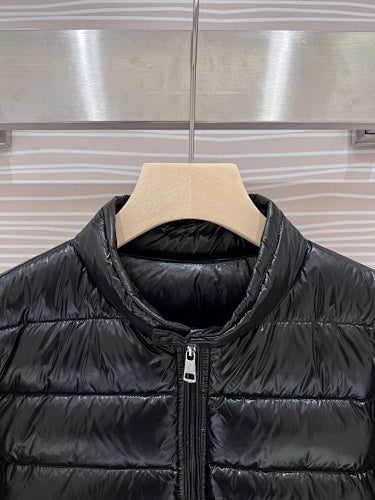 Moncler Black High-Gloss Short Down Jacket