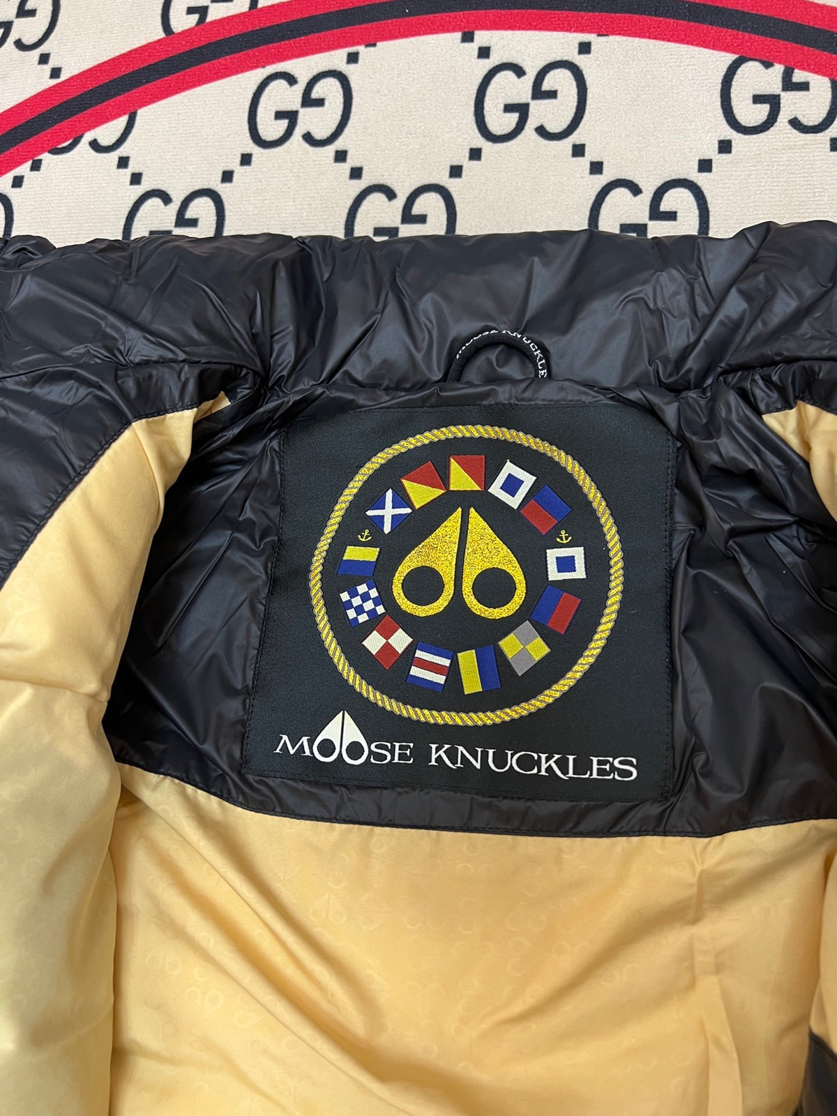Moose Knuckles Black Stirling Puffer Down Jacket