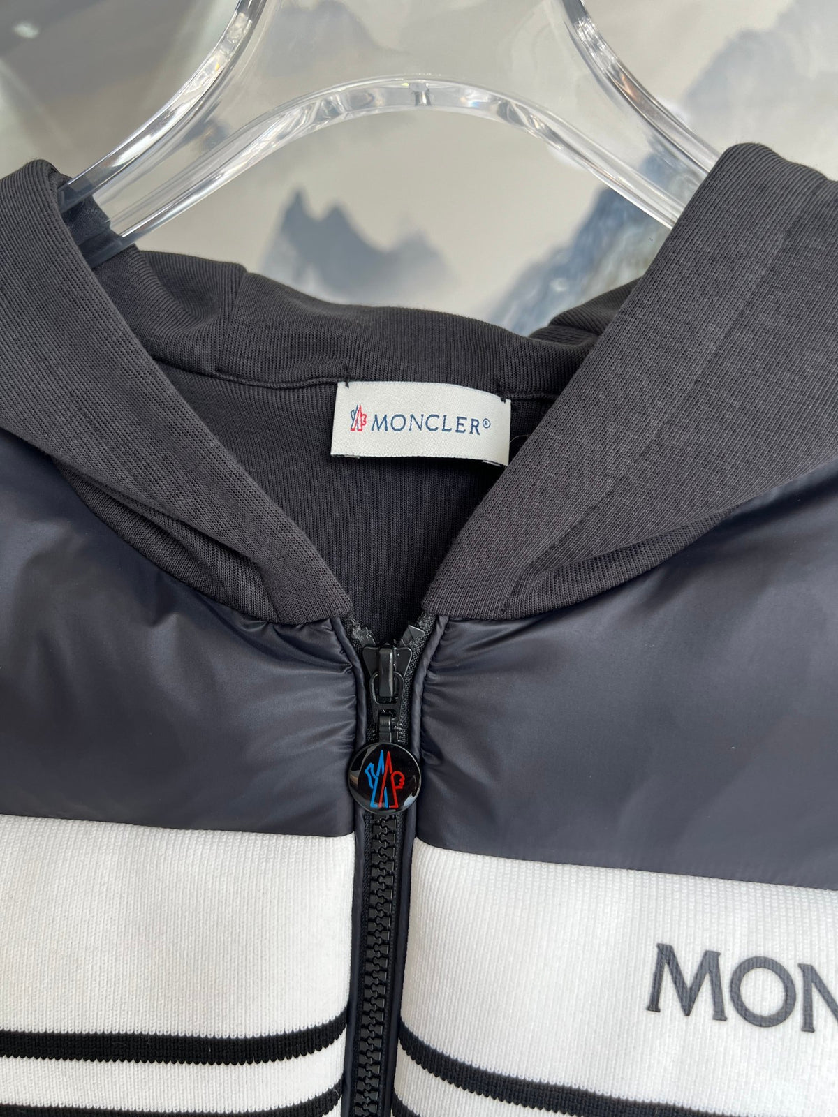 Moncler Black Down Knit Hybrid Vest