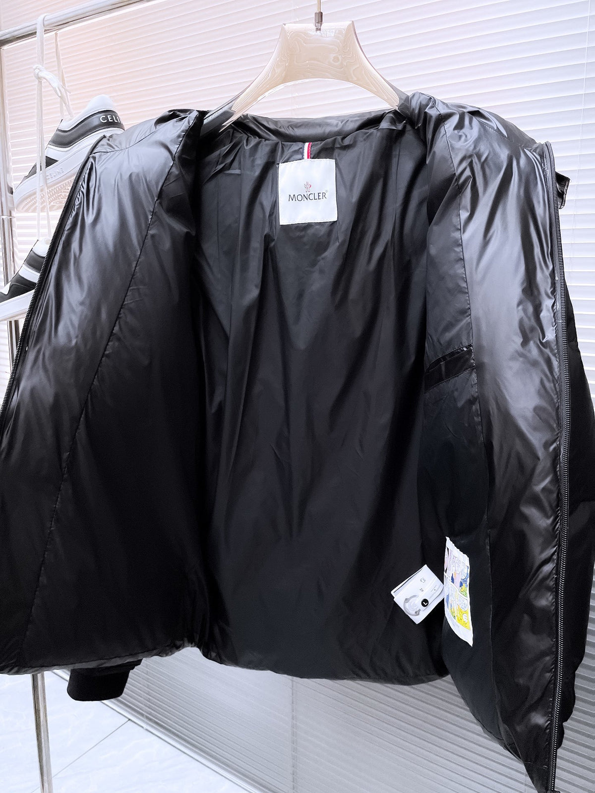 Moncler x Matt Black Black High-Gloss Hooded Down Jacket