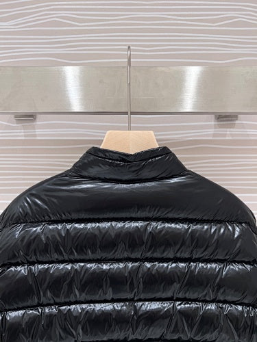 Moncler Black High-Gloss Short Down Jacket