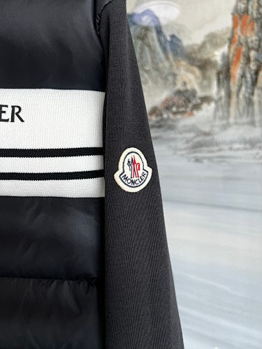 Moncler Black Down Knit Hybrid Vest