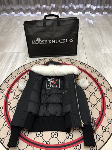Moose Knuckles Black Long Down Parka