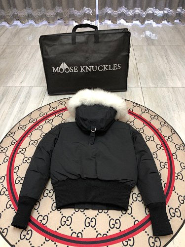 Moose Knuckles Black Long Down Parka