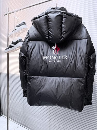 Moncler x Matt Black Black High-Gloss Hooded Down Jacket