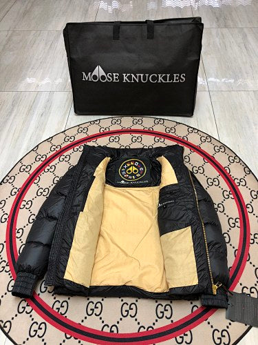 Moose Knuckles Black Stirling Puffer Down Jacket