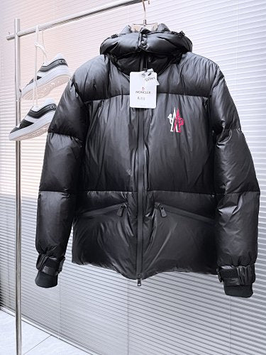 Moncler x Matt Black Black High-Gloss Hooded Down Jacket