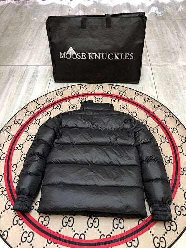 Moose Knuckles Black Stirling Puffer Down Jacket