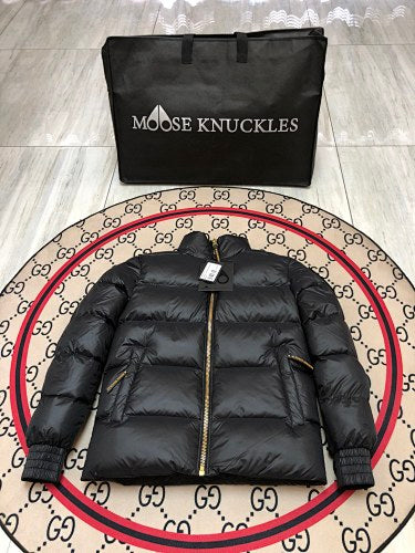 Moose Knuckles Black Stirling Puffer Down Jacket