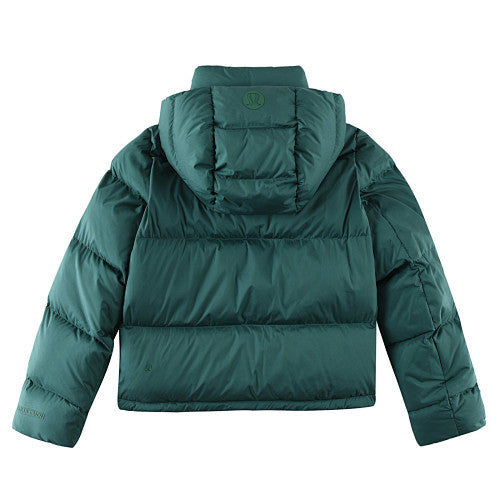 Lululemon Forest Green Hooded Oversized Puffer Down Jacket