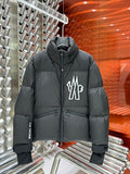 Moncler Grenoble Black Matte Stand-Collar Short Down Jacket