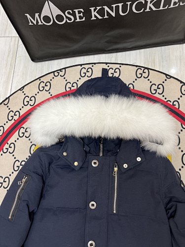 Moose Knuckles Navy Short Down Parka
