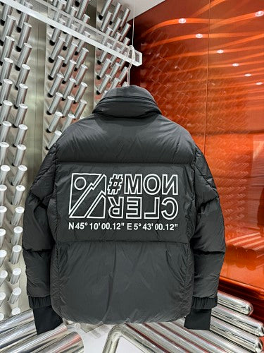 Moncler Grenoble Black Matte Stand-Collar Short Down Jacket