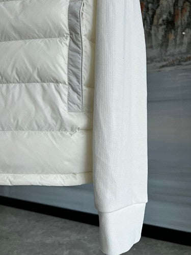 Moncler White Down Knit Hybrid Vest