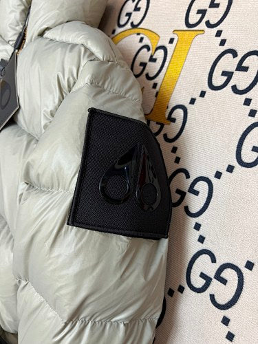 Moose Knuckles Silver Grey Stirling Puffer Down Jacket