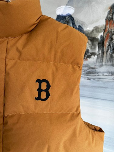 MLB Boston Red Sox Caramel Puffer Vest