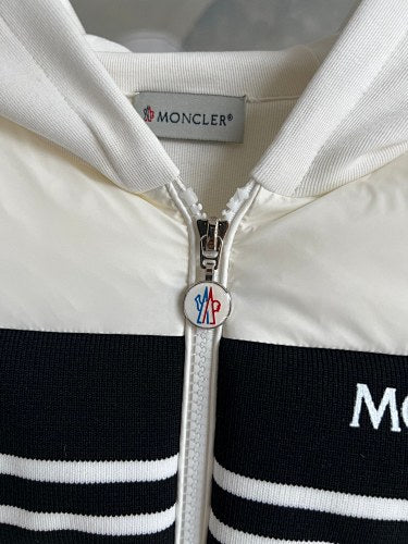 Moncler White Down Knit Hybrid Vest