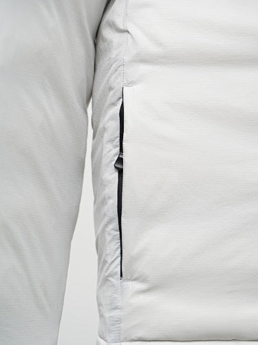 Canada Goose White Oversized Square-Baffle Down Bomber Jacket
