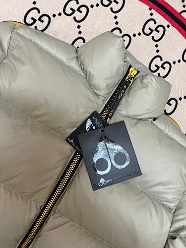 Moose Knuckles Silver Grey Stirling Puffer Down Jacket