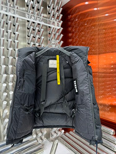 Moncler Black Oversized Mid-Length Hooded Down Parka