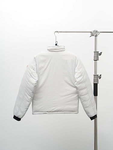 Canada Goose White Oversized Square-Baffle Down Bomber Jacket