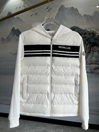 Moncler White Down Knit Hybrid Vest