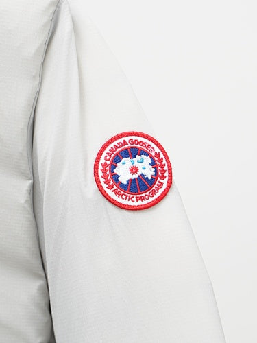 Canada Goose White Oversized Square-Baffle Down Bomber Jacket