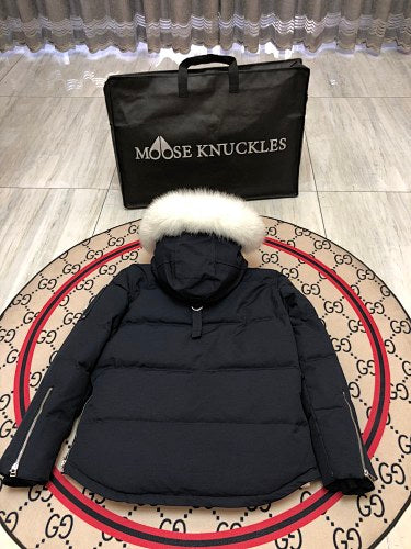 Moose Knuckles Navy Short Down Parka