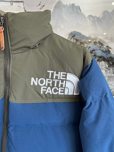 The North Face Olive Green Blue 1992 Nuptse 700 Fill Power Down Jacket