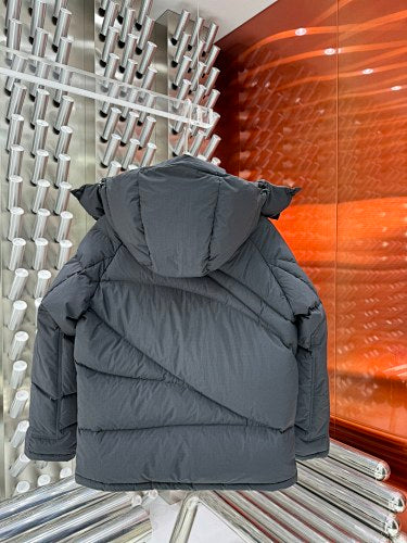 Moncler Black Oversized Mid-Length Hooded Down Parka
