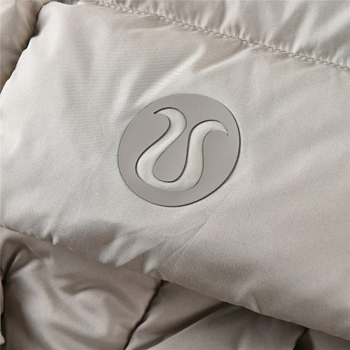Lululemon Khaki Hooded Oversized Puffer Down Jacket
