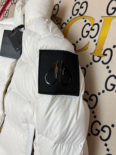 Moose Knuckles White Stirling Puffer Down Jacket