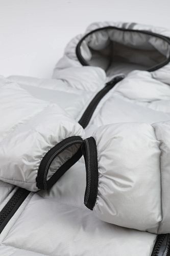Canada Goose Silver Grey Crofton Hooded Down Jacket