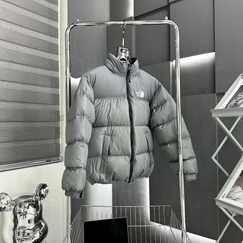 The North Face Grey Nuptse 700 Fill Power Down Jacket