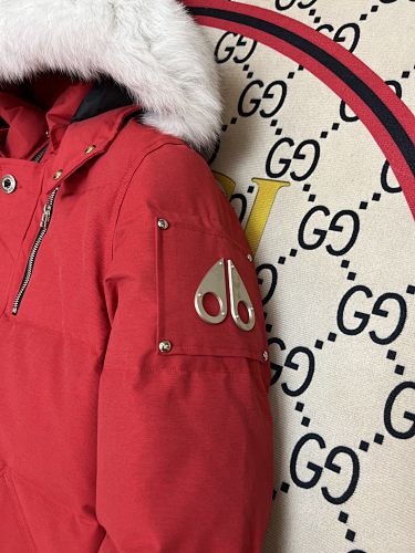 Moose Knuckles Red Short Down Parka