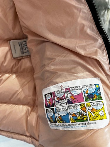 Moncler Rose Gold High-Gloss Hooded Short Down Jacket