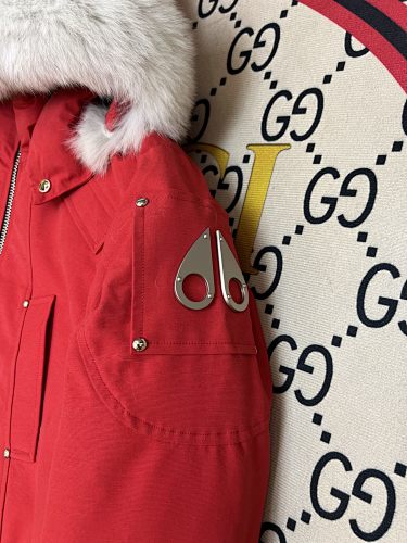 Moose Knuckles Red Down Parka