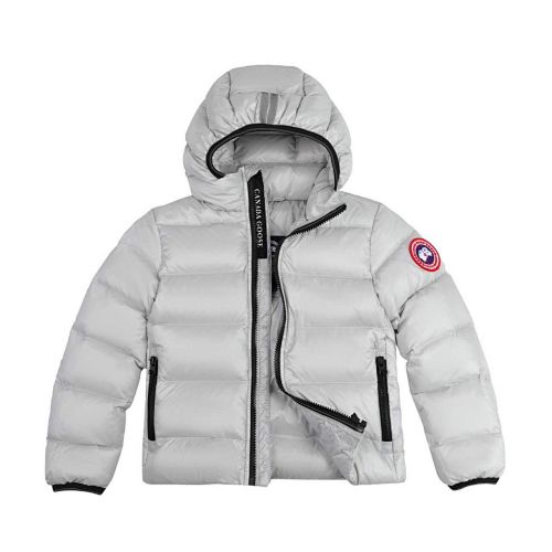 Canada Goose Silver Grey Crofton Hooded Down Jacket
