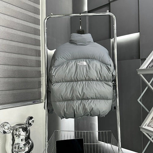 The North Face Grey Nuptse 700 Fill Power Down Jacket