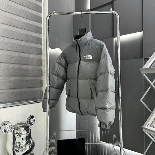The North Face Grey Nuptse 700 Fill Power Down Jacket