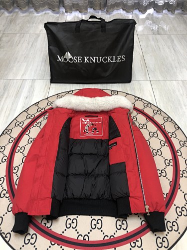 Moose Knuckles Red Down Parka