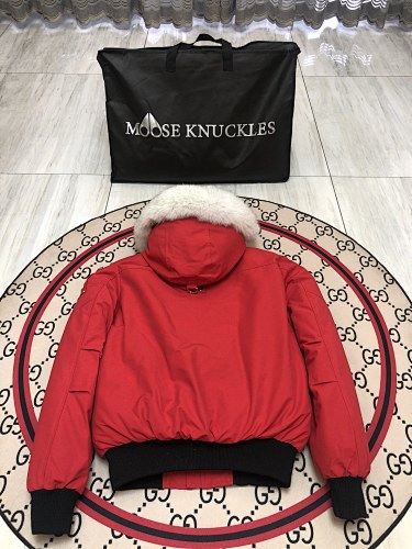 Moose Knuckles Red Down Parka