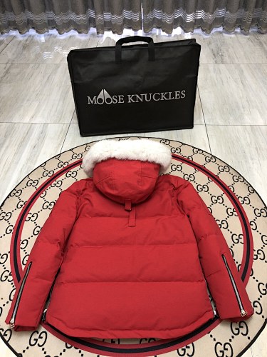 Moose Knuckles Red Short Down Parka