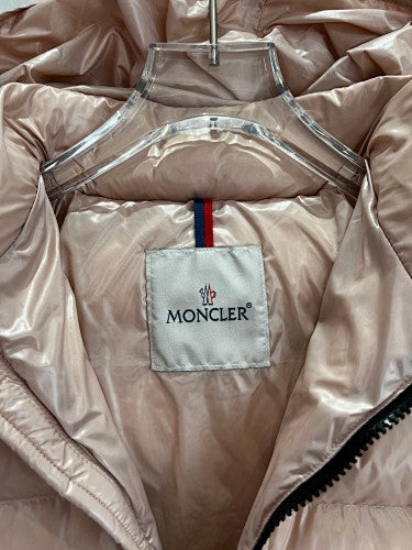 Moncler Rose Gold High-Gloss Hooded Short Down Jacket